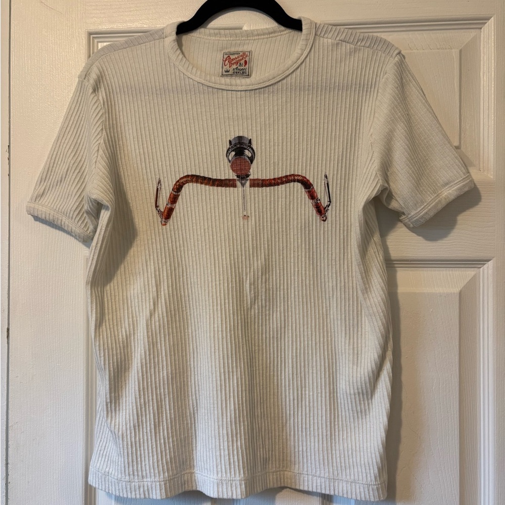 White Ribbed T-Shirt by Osklen